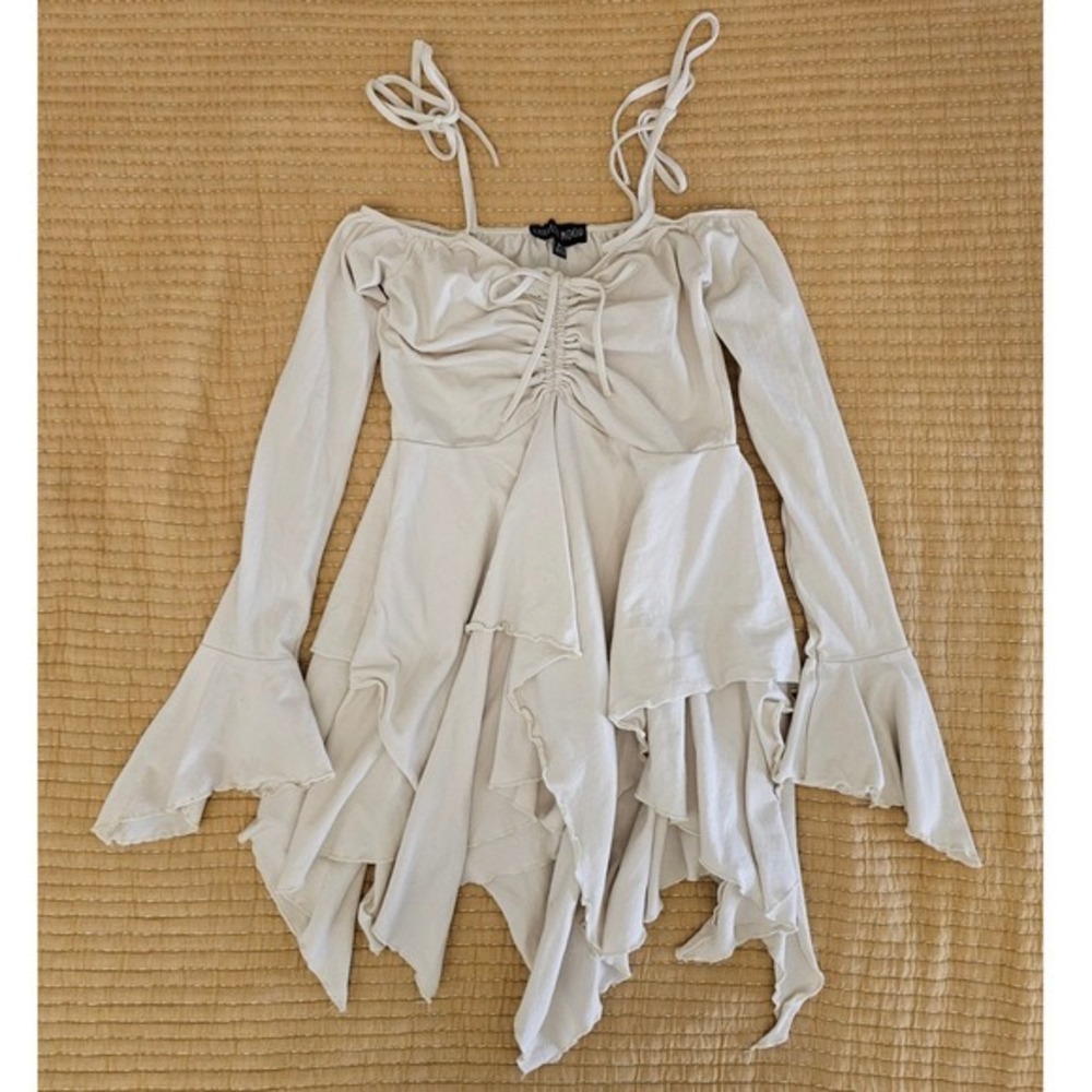Current Mood Dollskill Handkerchief Hem Whimsigoth Mini Dress Fairycore Festival